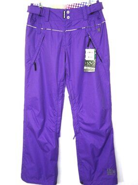 Ride NEW Eastlake Snowboard Ski Pants Size S Purple Gaitors Vents Polyester